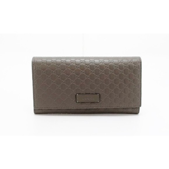 Gucci Micro Long Wallet ssima Fold Gray - Picture 1 of 3